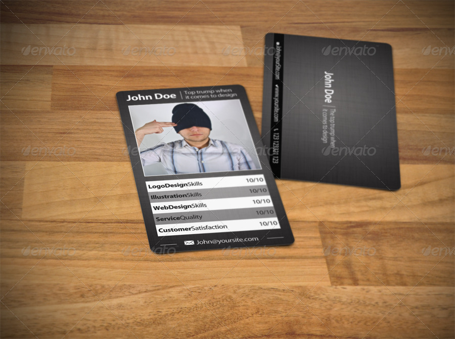 Trading Card Style Business Card by cazoobi GraphicRiver